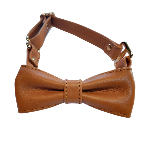Adjustable Leather Bow Tie